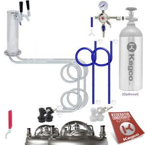 Photo of Economy Homebrew Two Tap Faucet Draft Tower DIY Kegerator Conversion Kit