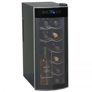 Photo of 10 inch Wide 12 Bottle Single Zone Black Thermoelectric Wine Refrigerator