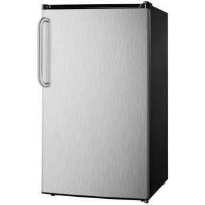 Photo of 3.6 Cu. Ft. ADA Compliant Refrigerator - Stainless Steel with Towel Bar Handle