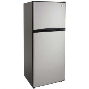Photo of 9.9 Cu. Ft. Frost Free Two Door Apartment Refrigerator - Black Cabinet and Stainless Steel Doors
