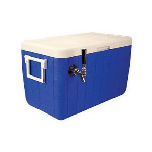Photo of Single Faucet Jockey Box - 48 Qt. Cold Plate Cooler - Blue