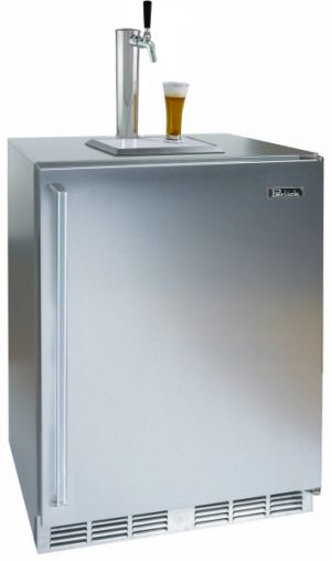Photo of 24 inch Wide Single Tap Panel Overlay Right Hinge Kegerator
