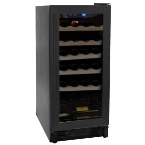 Photo of 26 Bottle Black Built-in Wine Refrigerator