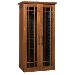 Photo of Mission 2400 286 -Bottle Wine Cabinet - Provincial Cherry Finish