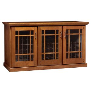 Photo of Mission Credenza 180-Bottle Wine Cellar - Provincial Cherry Finish