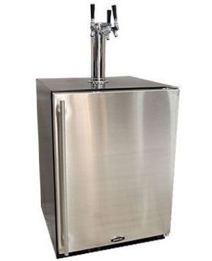 Photo of 24 inch Wide Triple Tap Stainless Steel Built-In Kegerator with Kit