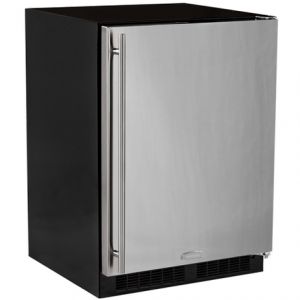 Photo of Built-in Refrigerator - Black Cabinet and Solid Panel Ready Overlay Door