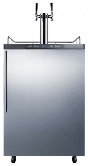 Photo of 24 inch Wide Dual Tap Stainless Steel Built-In Commercial Kegerator