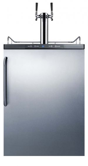 Photo of 24 inch Wide Dual Tap Stainless Steel Built-In Kegerator