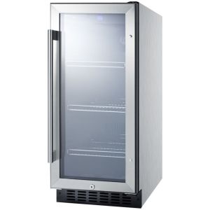 Photo of 15 inch Wide Built-In Undercounter Beverage Cooler - Stainless Steel