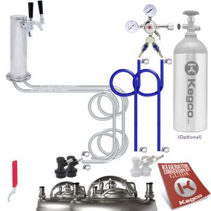 Photo of Standard Homebrew Dual Tap Faucet Draft Tower Conversion Kit