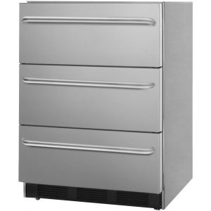 Photo of Commercial SS 3-Drawer Refrigerator - Towel Bar Handles