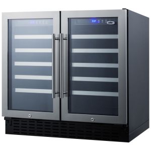 Photo of 36 inch Wide 68 Bottle Dual Zone Stainless Steel Built-In Wine Refrigerator