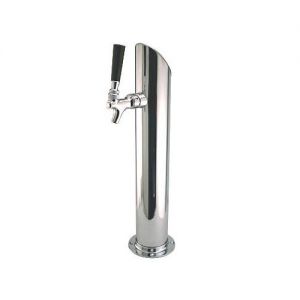 Photo of Stainless Single Faucet Kegerator Beer Tower Taper Cut - 3 inch Column