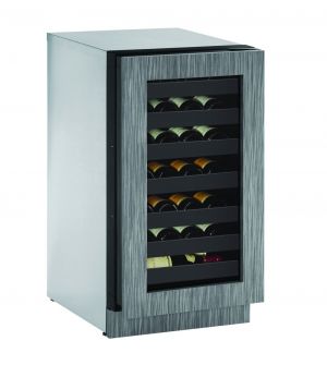 Photo of 18 inch Wide 2000 Series 31 Bottle Single Zone Panel Overlay Left Hinge Wine Refrigerator