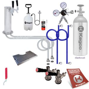 Photo of Ultimate Two Faucet Tower DIY Kegerator Conversion Kit