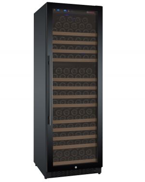 Photo of 24 inch Wide FlexCount Series 177 Bottle Single Zone Black Right Hinge Wine Refrigerator