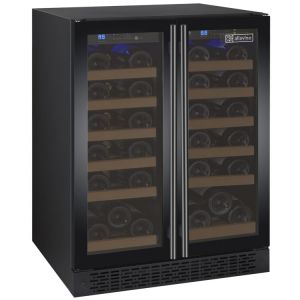 Photo of Inventory Reduction - FlexCount Series 36 Bottle Dual Zone Wine Refrigerator and 2 Black Doors