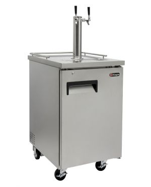 Photo of 24 inch Wide Dual Tap All Stainless Steel Commercial Kegerator