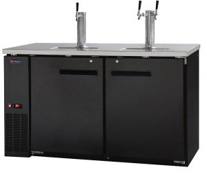 Photo of 61 inch Wide Triple Tap Black Commercial Kegerator