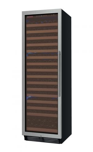 Photo of 24 inch Wide FlexCount Classic Series 174 Bottle Single Zone Stainless Steel Left Hinge Wine Refrigerator