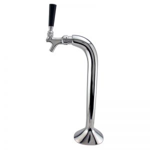 Photo of Single Faucet Snake Draft Beer Tower Chrome Finish Large