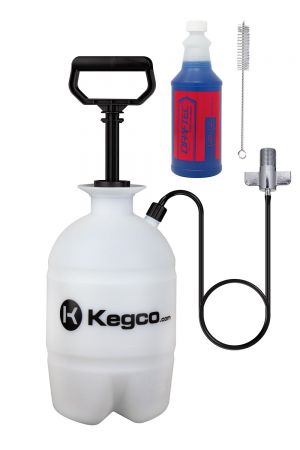 Photo of Deluxe Hand Pump Pressurized Keg Beer Kegerator Cleaning Kit w/ 32 oz. Cleaner