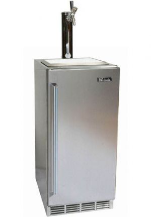 Photo of 15 inch Wide Single Tap All Stainless Steel Built-In Commercial Right Hinge Kegerator
