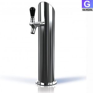Photo of Gefest 1 Glycol - Polished Stainless Steel 1-Faucet Beer Tower - Glycol Cooled