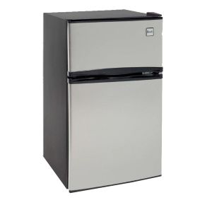Photo of LAST ONE! 3.1 CF Two Door Counterhigh Refrigerator - Black with Stainless Steel Doors