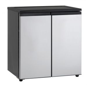 Photo of 5.5 Cu. Ft. Side-by-Side Refrigerator/Freezer - Black Cabinet with Platinum Doors