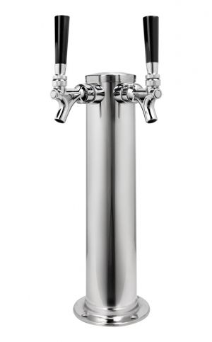 Photo of 14 inch Tall Polished Stainless Steel Draft Beer Tower