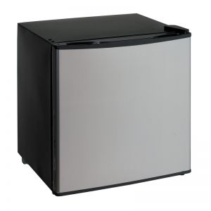 Photo of 1.4 Cu. Ft. Dual Function Refrigerator or Freezer - Black Cabinet and Solid Platinum Finish Door