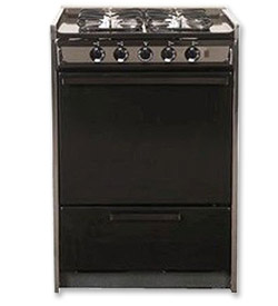 Photo of Summit TNM616R 24-inch Black Slide-in Gas Range