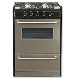Photo of Summit TNM630R 24-inch Stainless Steel Gas Range