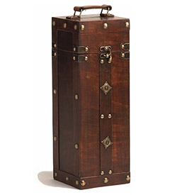 Photo of Nautica Single-Bottle Wooden Wine Carrier