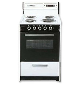 Photo of Summit WEM630DK 24-inch Electric Range with Black Glass Door