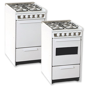 Photo of Summit WNM114R 20-inch White Slide-in Gas Range