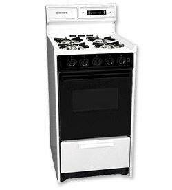 Photo of Summit WNM1307DFK 20-inch Gas Range with Black Glass Door and Sealed Gas Burners