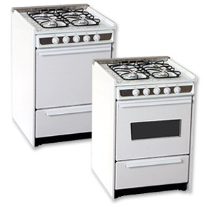 Photo of Summit WNM616R 24-inch White Slide-in Gas Range