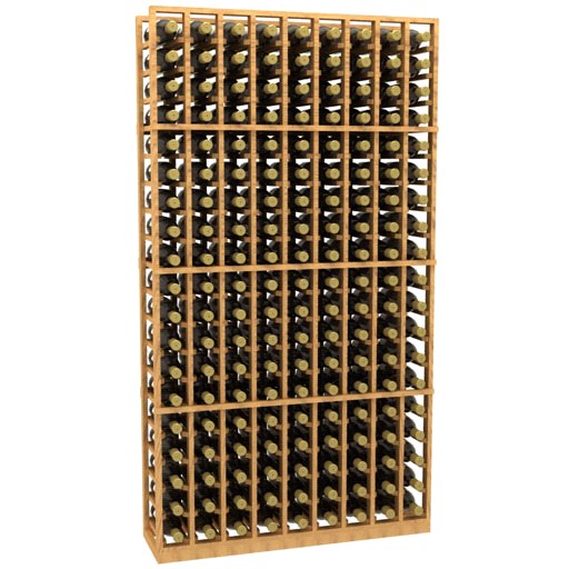 9 Column Wood Wine Rack