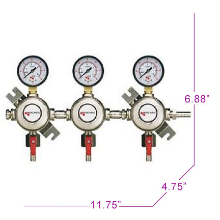 Co2 Combi Pressure Regulator 3/7 Bar Micro Matic