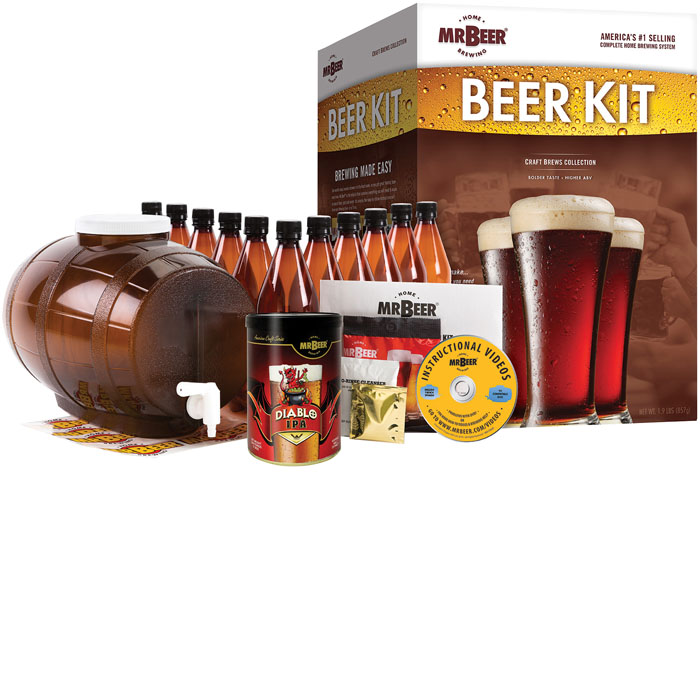 2 Gal Lightweight Fermenter Craft Beer Brewing Kit Diablo IPA Complete Compact 