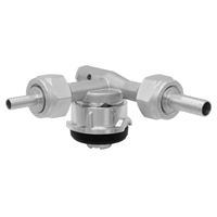 Lo-Boy Low Profile D System Keg Tap Coupler w/ Pressure Relief - 304 Stainless Steel