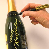 Wine Bottle Stylus - Gold & Silver