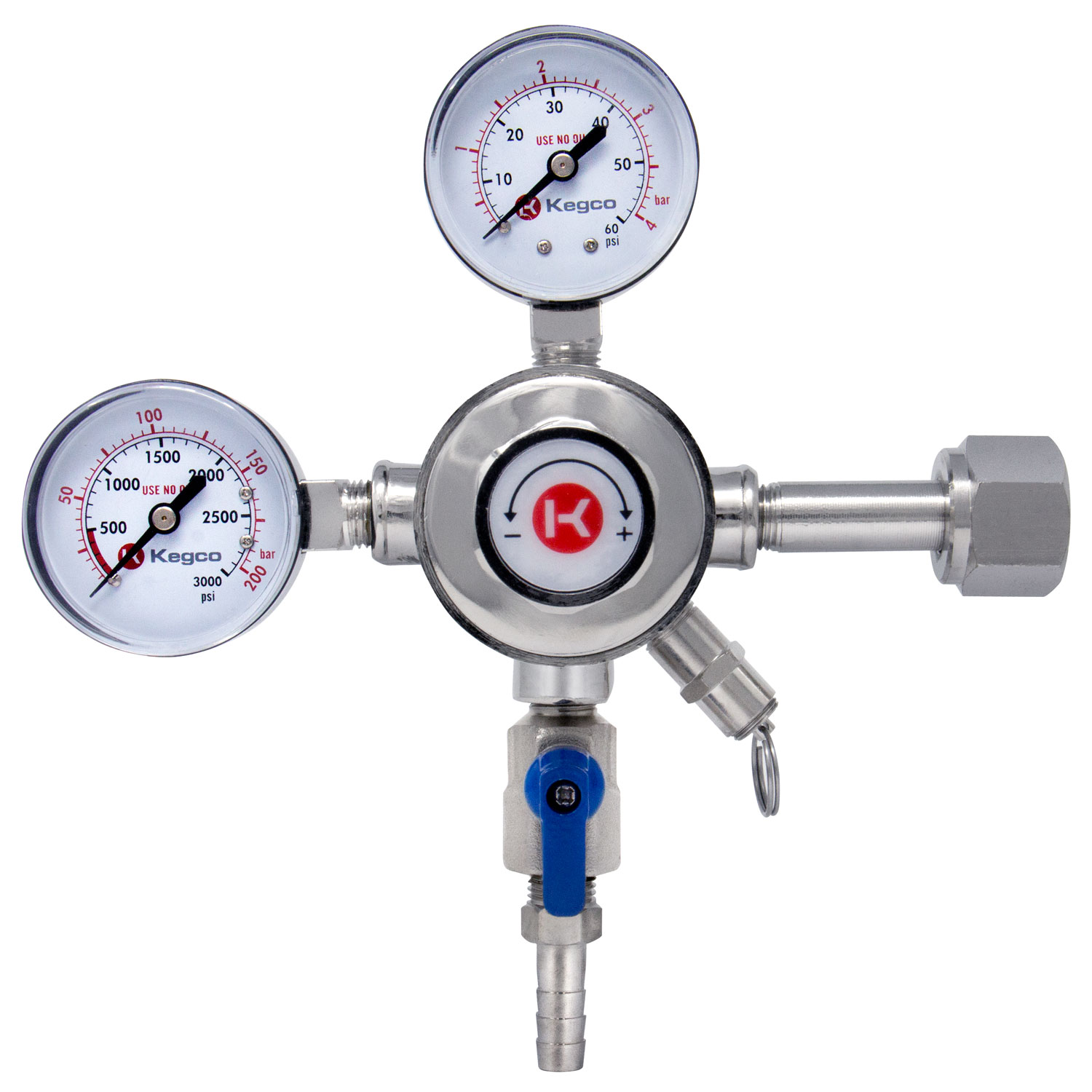 T Co2 Regulator Dual Gauge Pressure Relief Valve