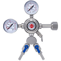 Pro Series Double Gauge Kegerator Regulator w/Two Product Out