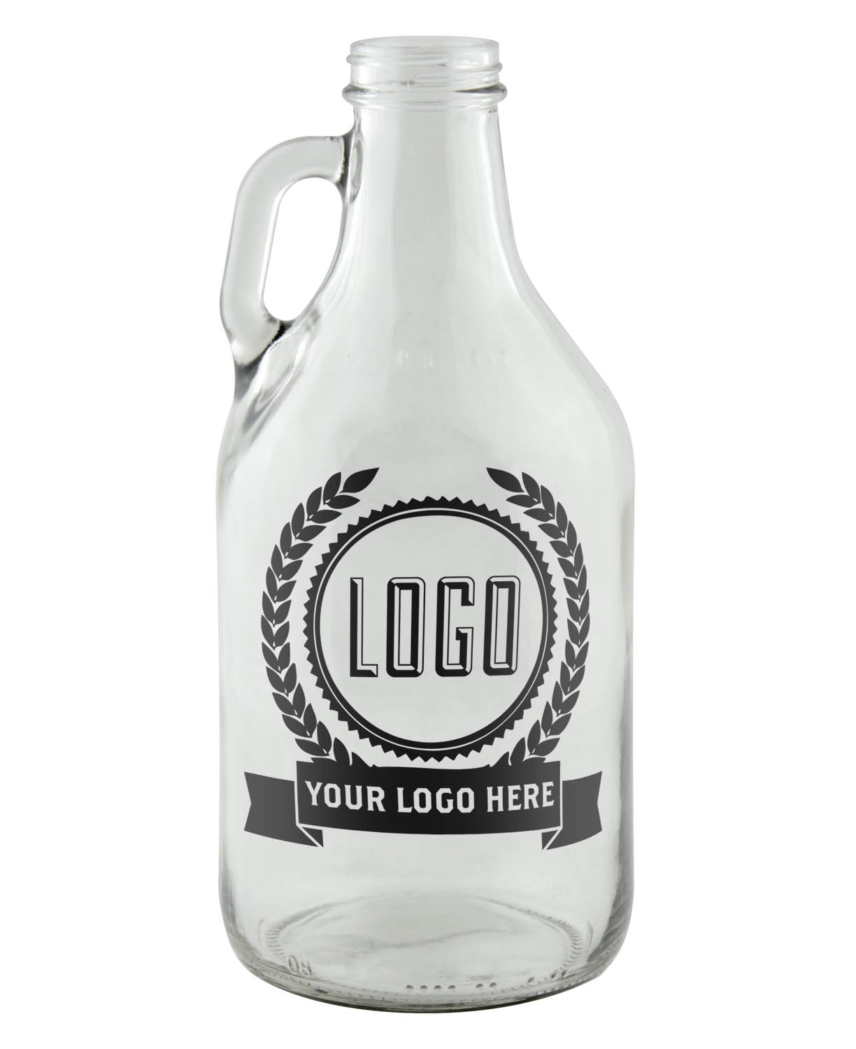 Kegco Beer Growlers 32 oz Clear Glass Mini Beer Growler