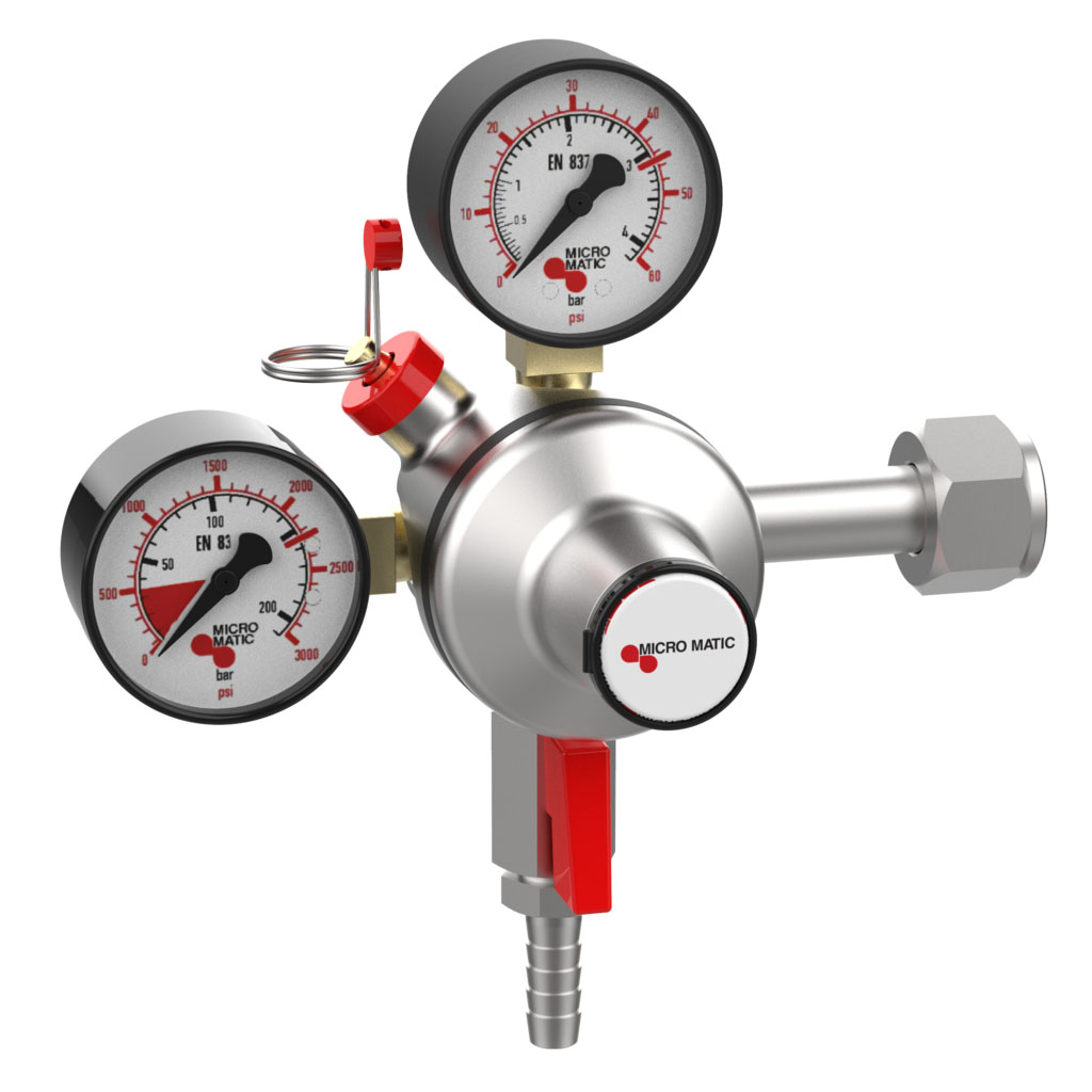 Micromatic 842 Pp Premium Plus Co2 Regulator Primary Low Pressure 0 60 Psi 2 Gauge Beveragefactory Com