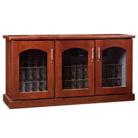 Contemporary Credenza - 115 -Bottle Wine Cellar - Classic Cherry Finish